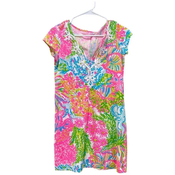 LILLY PULITZER Brewster Dress More Lovers Coral Size Extra Small - Picture 1 of 6